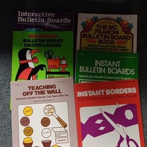 Bulletin board idea books. Lot of 6.